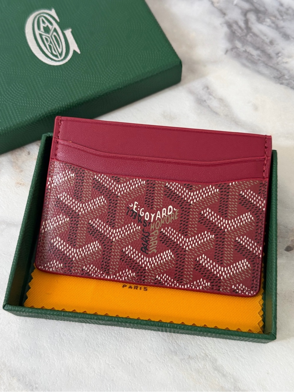 Burgundy Saint-Sulpice Card Wallet